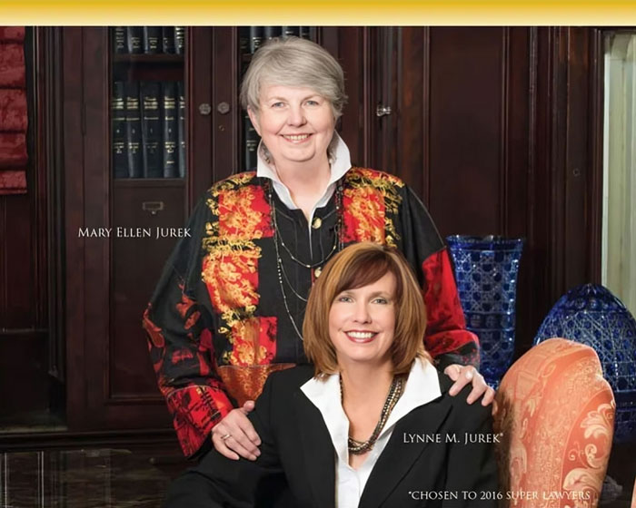 Ellen Jurek (standing) and Lynn M. Jurek
